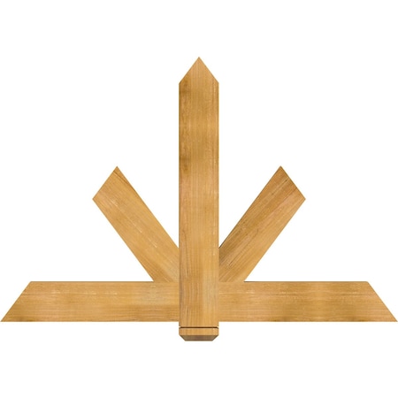 Ekena Millwork Kennewick Rough Sawn Timber Gable Bracket, Western Red Cedar, 60"W x 40"H x 2"D x 6"F, 16/12 Pitch GBW060X40X0206KEN00RWR